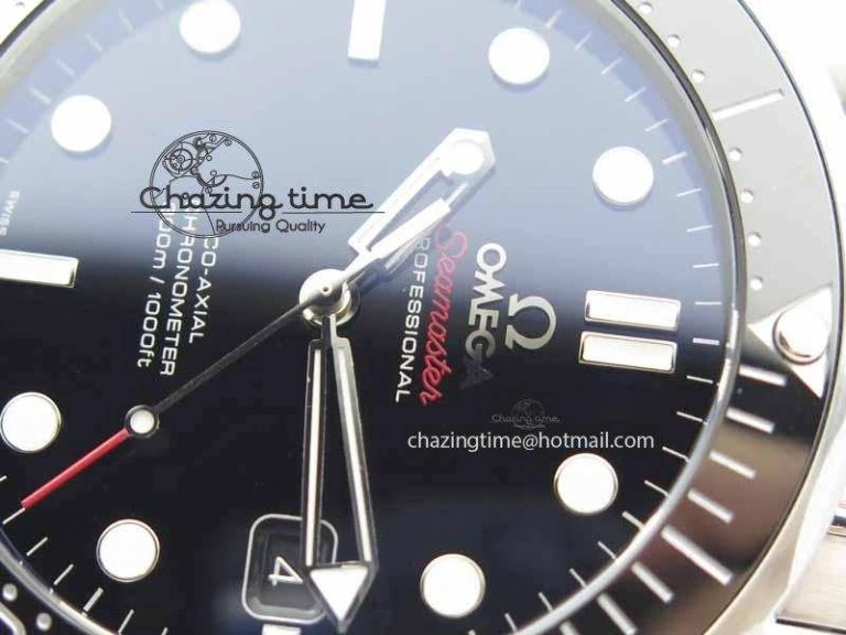 Seamaster 300M SS MK 1:1 Best Edition Black Dial Ceramic Bezel On SS Bracelet A HighQuality 8177