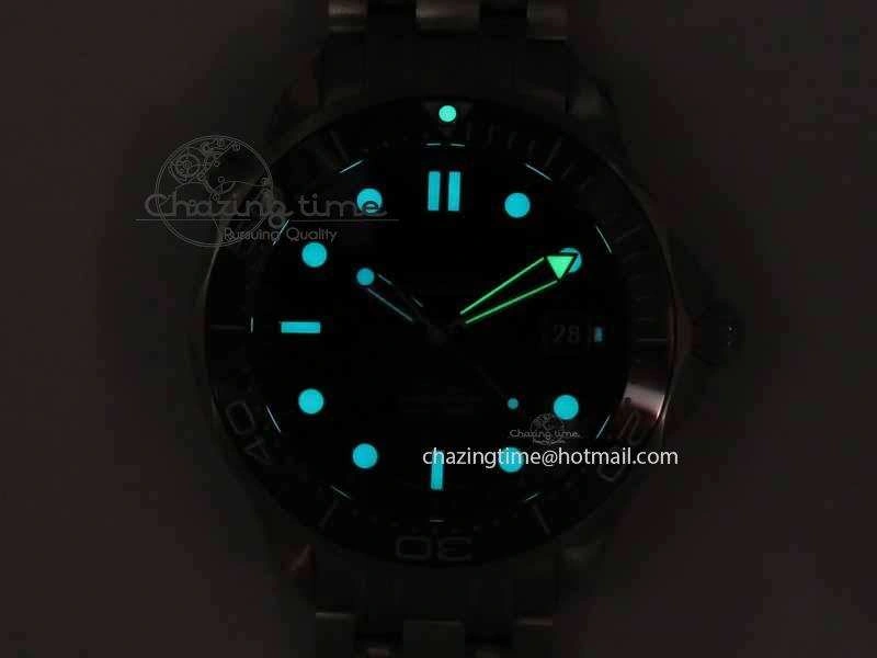 Seamaster 300M SS MK 1:1 Best Edition Black Dial Ceramic Bezel On SS Bracelet A HighQuality 8177