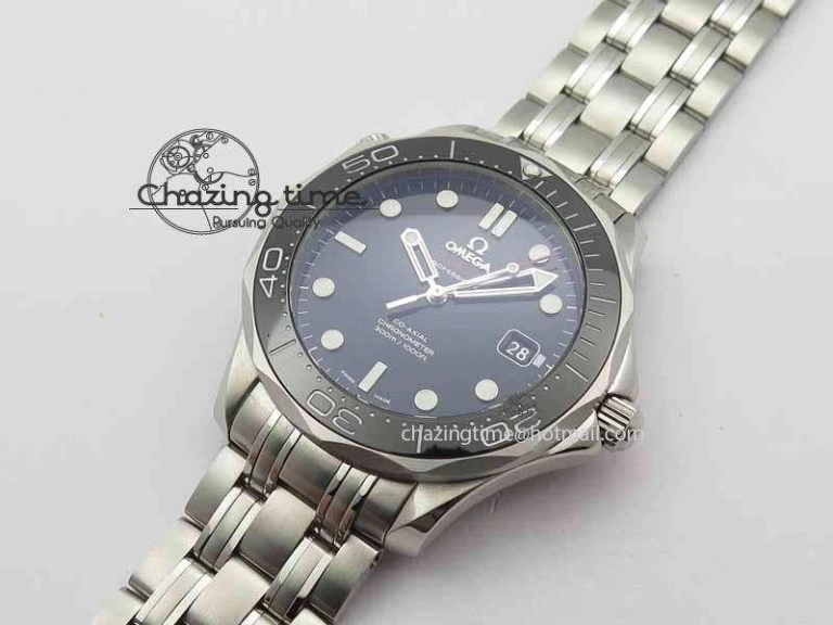 Seamaster 300M SS MK 1:1 Best Edition Black Dial Ceramic Bezel On SS Bracelet A HighQuality 8177