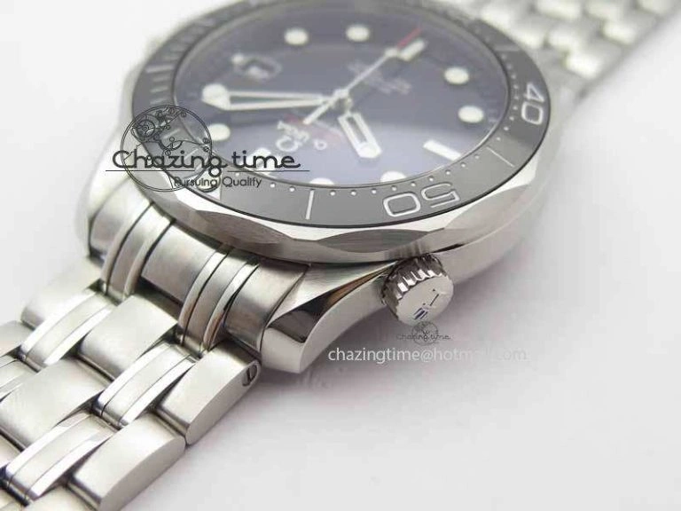 Seamaster 300M SS MK 1:1 Best Edition Black Dial Ceramic Bezel On SS Bracelet A HighQuality 8177