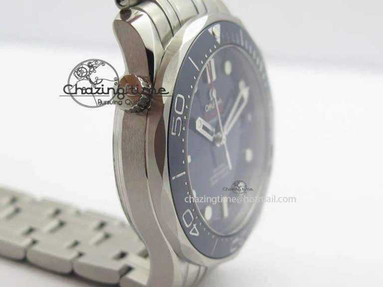Seamaster 300M SS MK 1:1 Best Edition Blue Dial Blue Ceramic Bezel On SS Bracelet A Elegant 8175