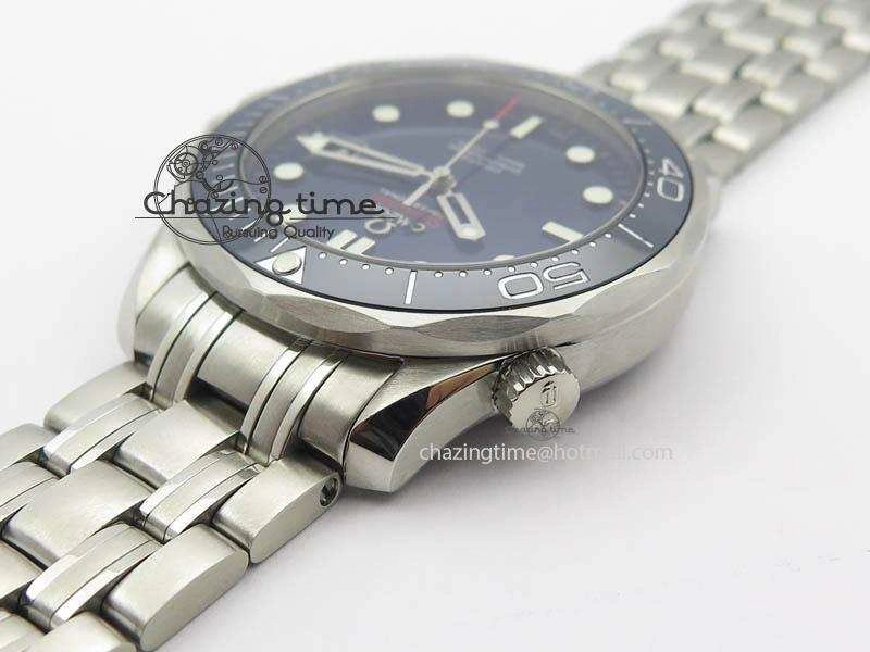 Seamaster 300M SS MK 1:1 Best Edition Blue Dial Blue Ceramic Bezel On SS Bracelet A Elegant 8175
