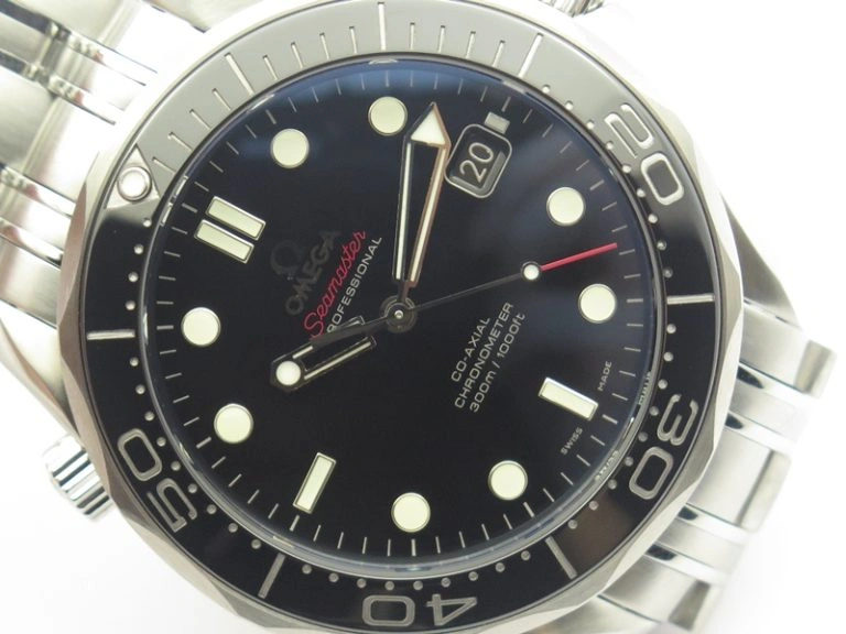 Premium Seamaster 300M SS MKF 1:1 Best Edition Black Dial Black Ceramic Bezel On SS Bracelet A2824 V 8069