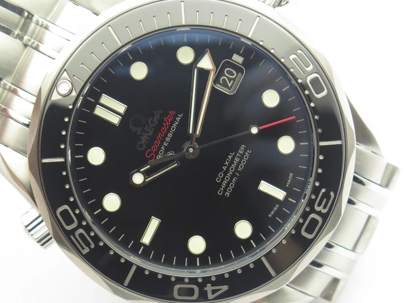 Premium Seamaster 300M SS MKF 1:1 Best Edition Black Dial Black Ceramic Bezel On SS Bracelet A2824 V 8069