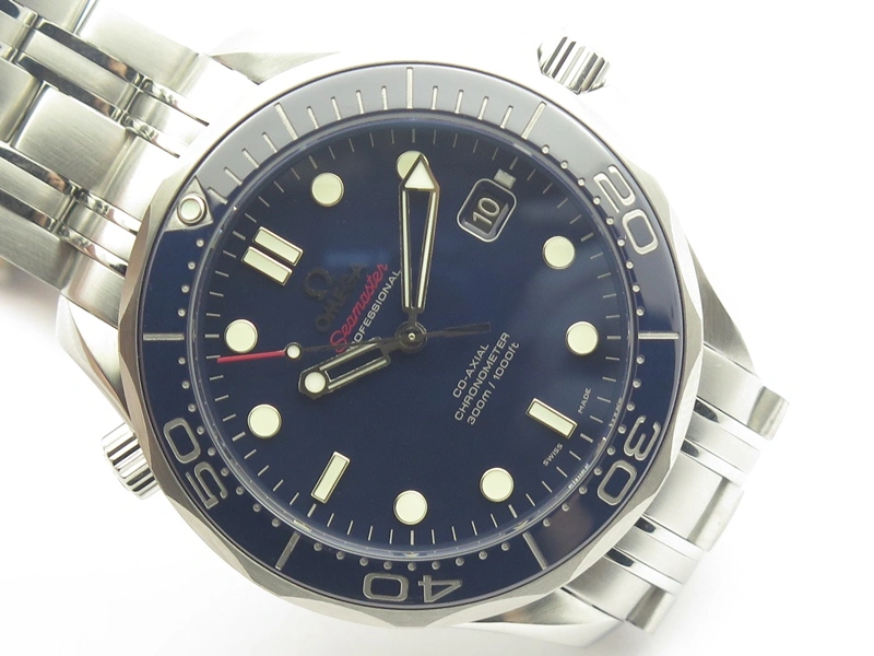 Bright Seamaster 300M SS MKF 1:1 Best Edition Blue Dial Blue Ceramic Bezel On SS Bracelet A2824 V 8061