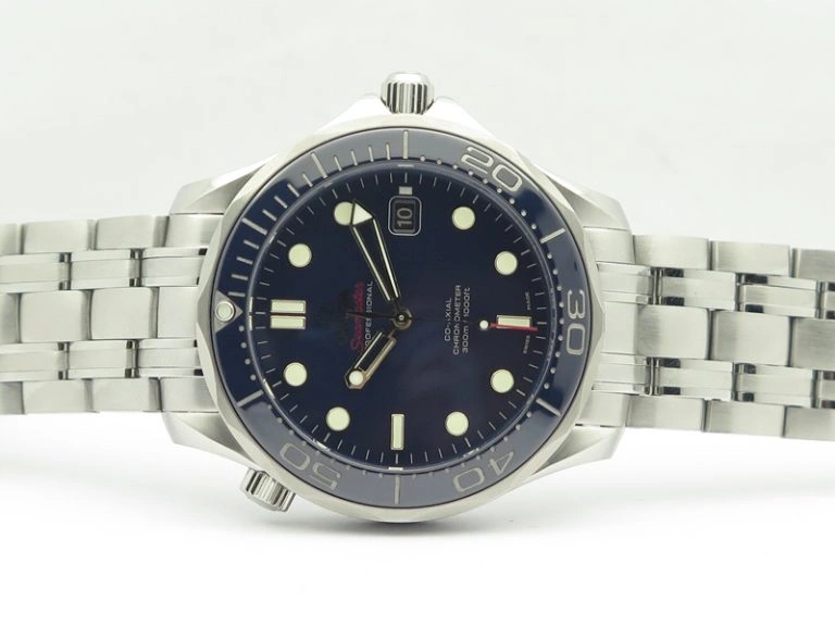 Bright Seamaster 300M SS MKF 1:1 Best Edition Blue Dial Blue Ceramic Bezel On SS Bracelet A2824 V 8061