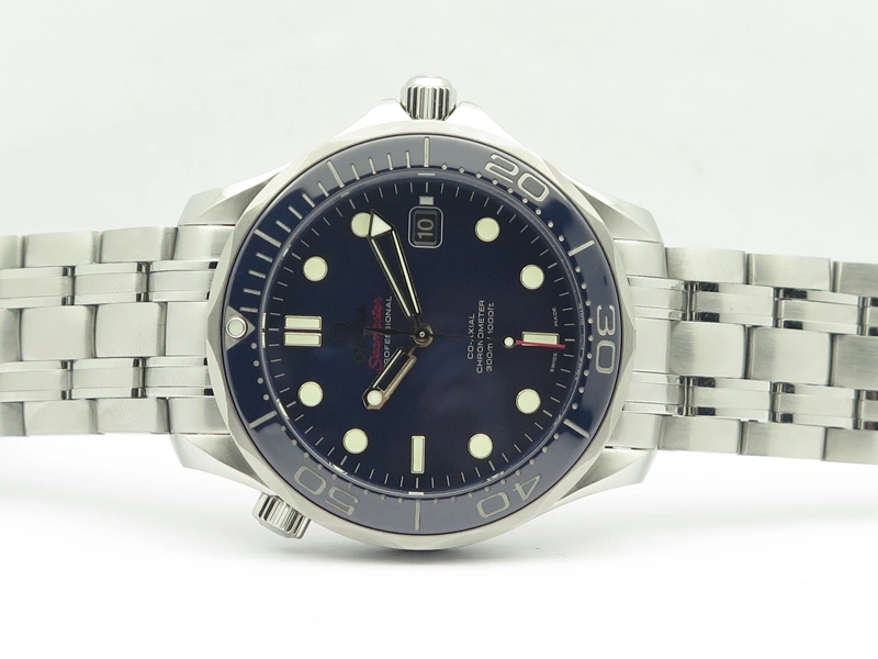 Bright Seamaster 300M SS MKF 1:1 Best Edition Blue Dial Blue Ceramic Bezel On SS Bracelet A2824 V 8061
