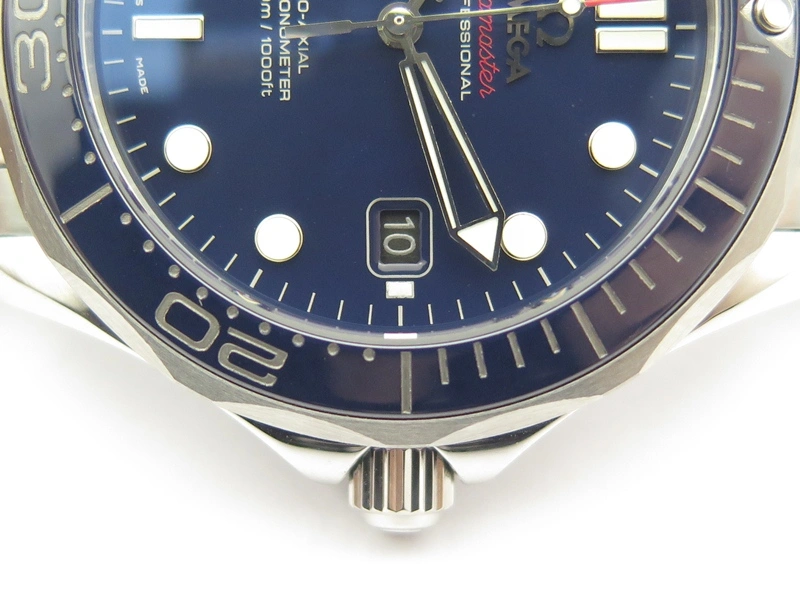 Bright Seamaster 300M SS MKF 1:1 Best Edition Blue Dial Blue Ceramic Bezel On SS Bracelet A2824 V 8061