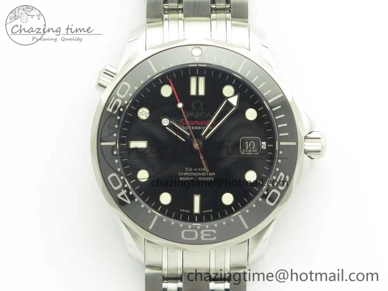 Seamaster 300M SS MKS V3 1:1 Best Edition Black Dial Black Ceramic Bezel on SS Bracelet A UrbanChic 7981