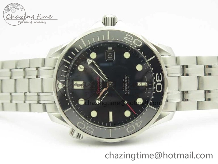 Seamaster 300M SS MKS V3 1:1 Best Edition Black Dial Black Ceramic Bezel on SS Bracelet A UrbanChic 7981
