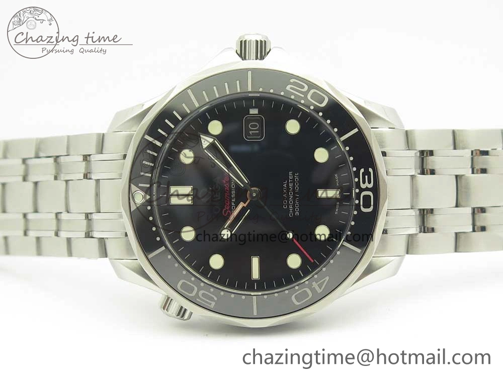 Seamaster 300M SS MKS V3 1:1 Best Edition Black Dial Black Ceramic Bezel on SS Bracelet A UrbanChic 7981