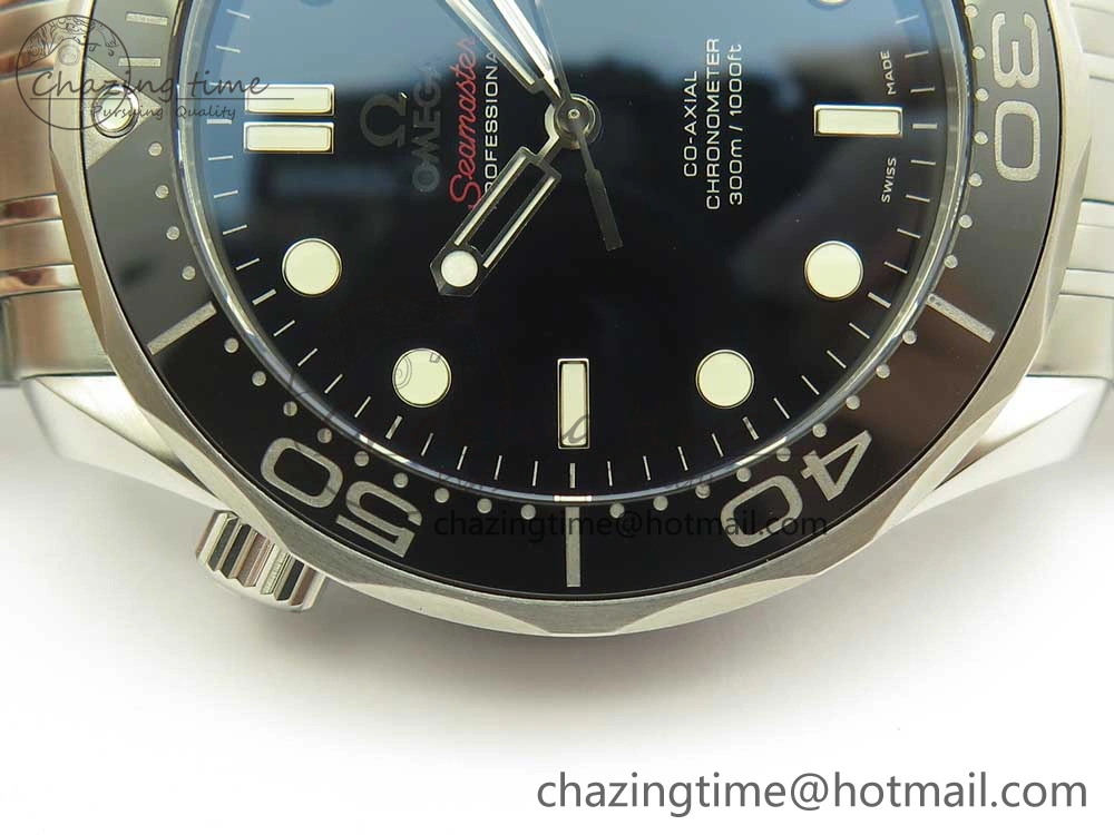 Seamaster 300M SS MKS V3 1:1 Best Edition Black Dial Black Ceramic Bezel on SS Bracelet A UrbanChic 7981