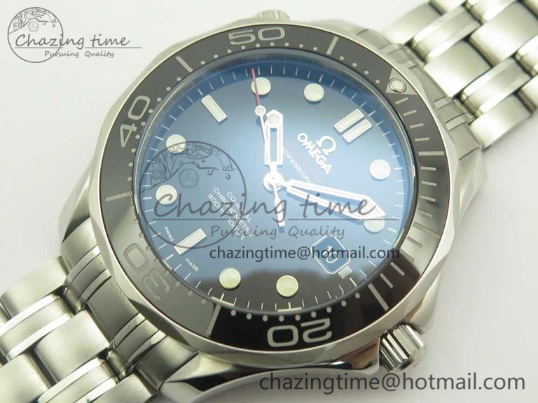 Seamaster 300M SS MKS V3 1:1 Best Edition Black Dial Black Ceramic Bezel on SS Bracelet A UrbanChic 7981