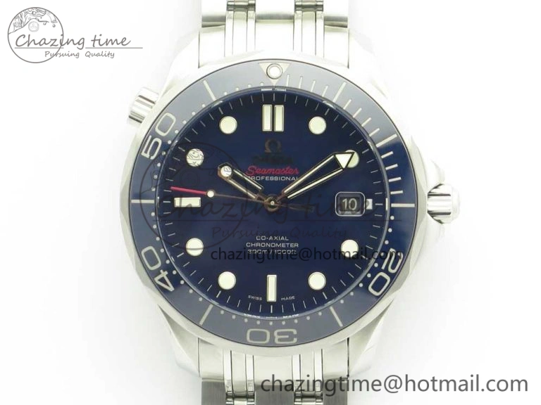 Seamaster 300M SS MKS V3 1:1 Best Edition Blue Dial Blue Ceramic Bezel on SS Bracelet A MultiPurpose 7979