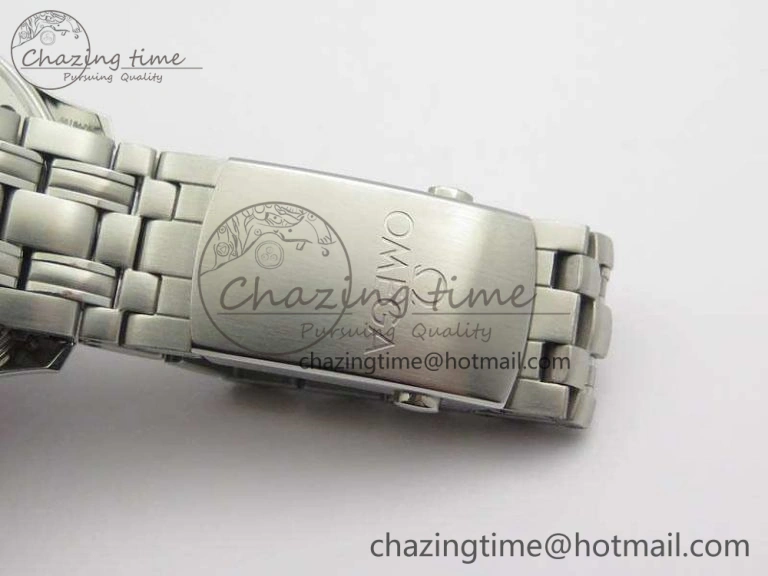 Flexible Seamaster 300M SS OMF 1:1 Best Edition Black Dial Matt Black Ceramic Bezel On SS Bracelet A 8147