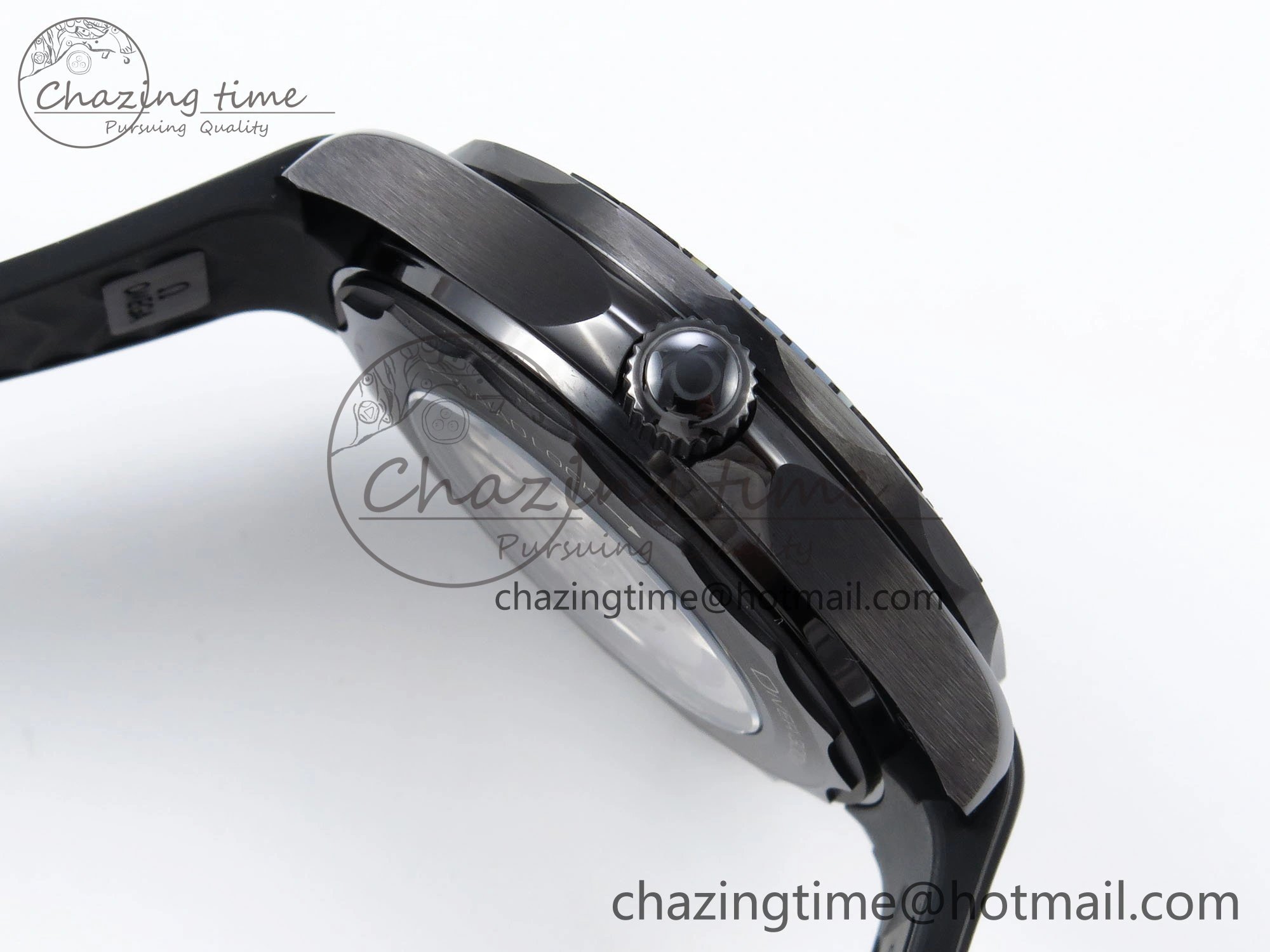 Trendy Seamaster 300m 43.5mm Black Ceramic S+F 1:1 Best Edition Black Dial on Black Rubber Strap A 7731