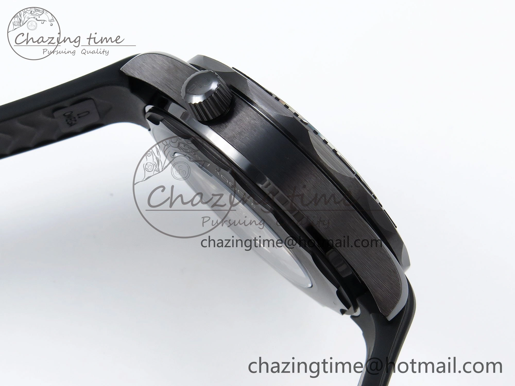 Trendy Seamaster 300m 43.5mm Black Ceramic S+F 1:1 Best Edition Black Dial on Black Rubber Strap A 7731