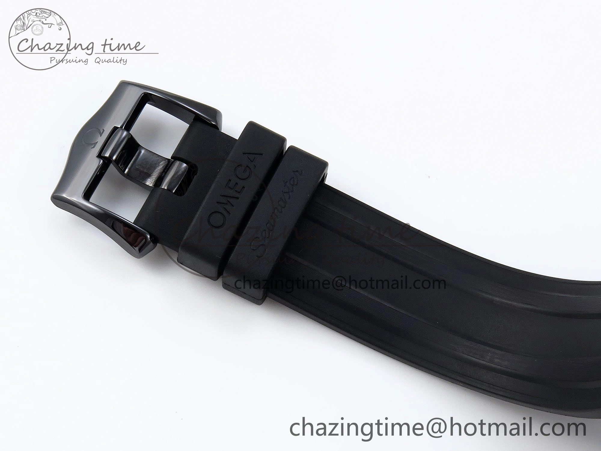 Trendy Seamaster 300m 43.5mm Black Ceramic S+F 1:1 Best Edition Black Dial on Black Rubber Strap A 7731