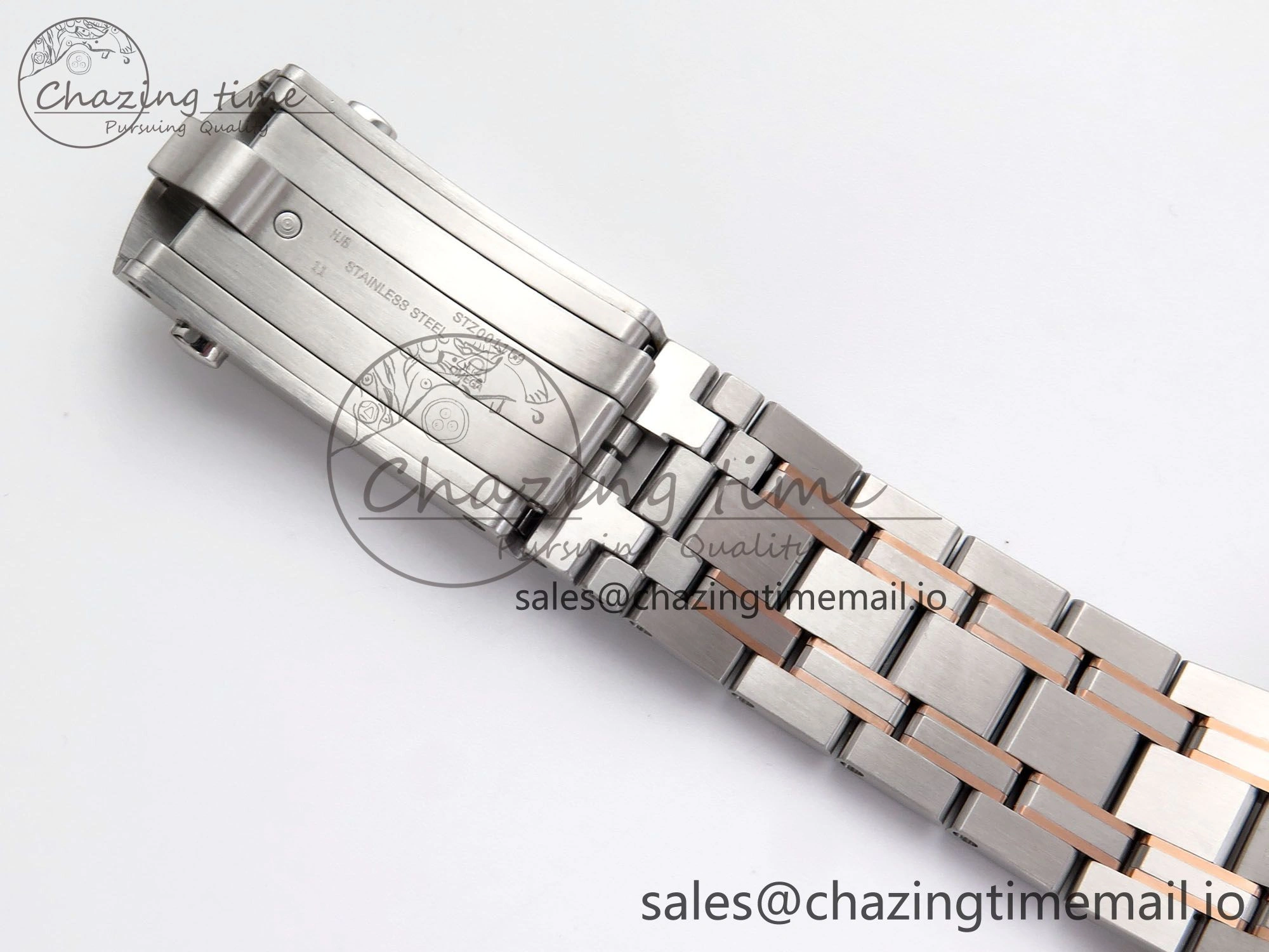 Minimalist Seamaster 300m Chrono SS RG OMF 1:1 Best Edition Blue Dial on SS RG Bracelet A 7686