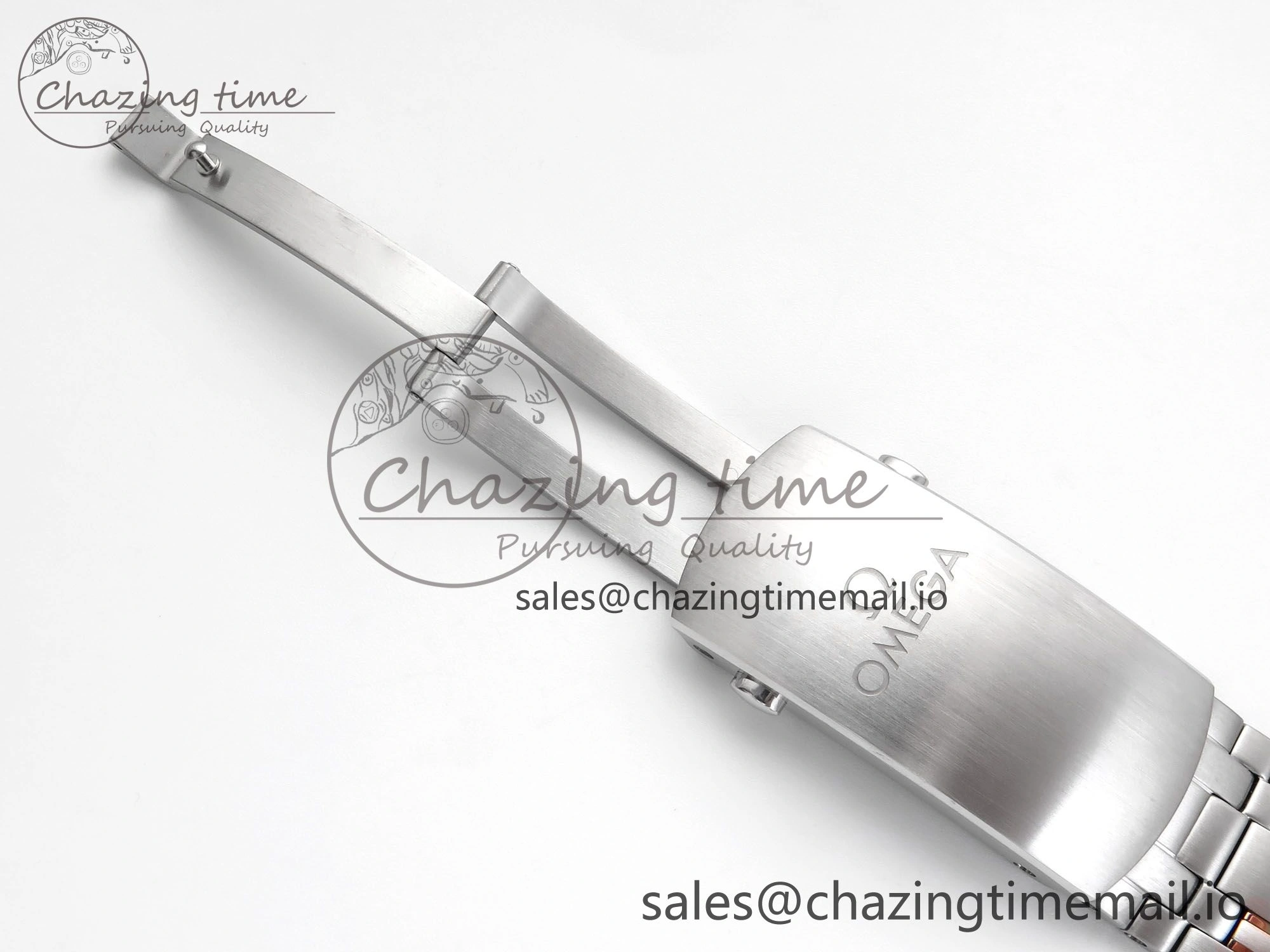 Minimalist Seamaster 300m Chrono SS RG OMF 1:1 Best Edition Blue Dial on SS RG Bracelet A 7686