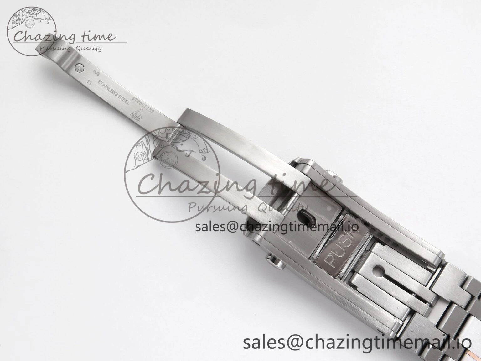 Minimalist Seamaster 300m Chrono SS RG OMF 1:1 Best Edition Blue Dial on SS RG Bracelet A 7686