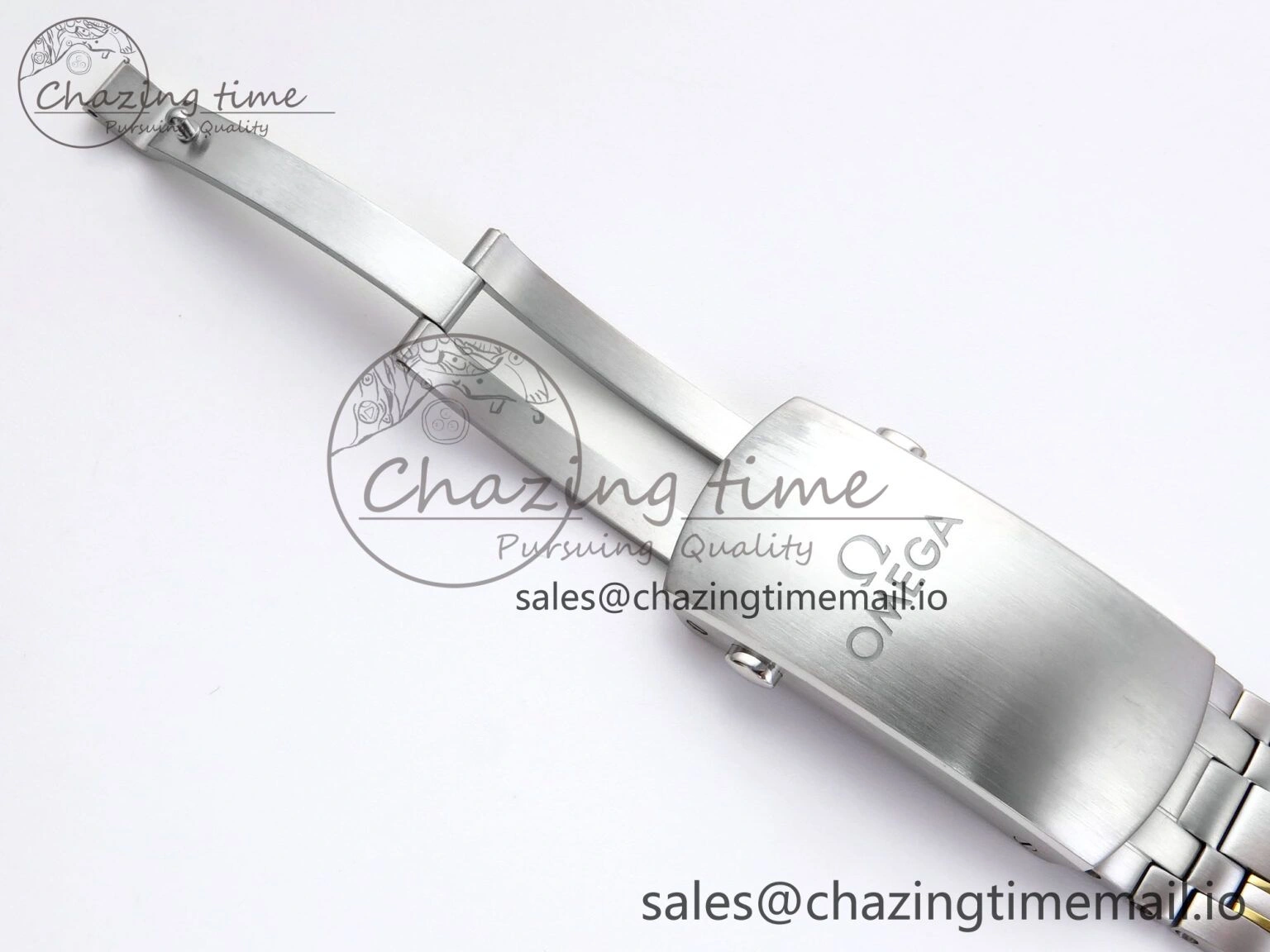 Colorful Seamaster 300m Chrono SS YG OMF 1:1 Best Edition Blue Dial on SS YG Bracelet A 7691