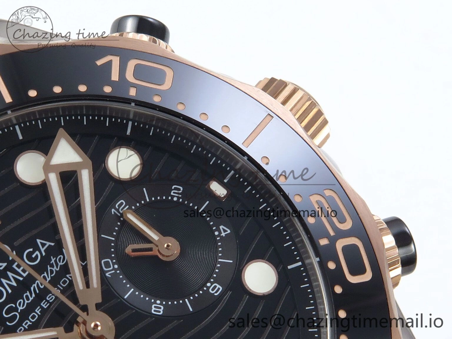Seamaster 300m Chrono SS YG OMF 1:1 Best Edition Blue Dial on SS YG Bracelet A Cozy 7685