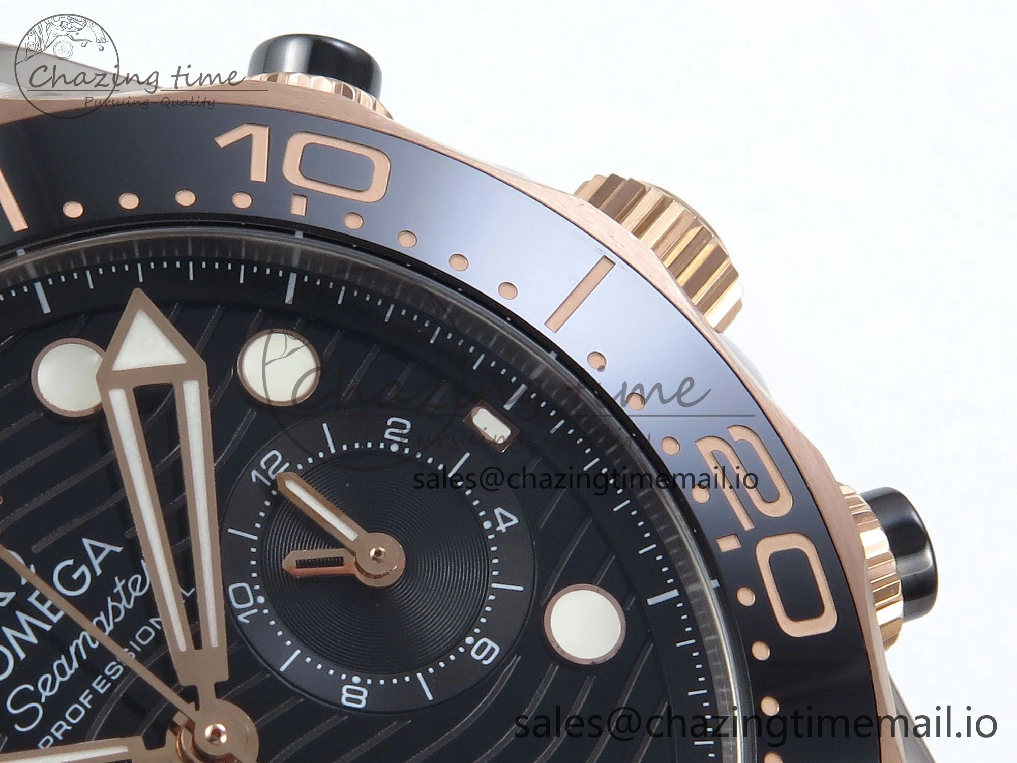 Seamaster 300m Chrono SS YG OMF 1:1 Best Edition Blue Dial on SS YG Bracelet A Cozy 7685