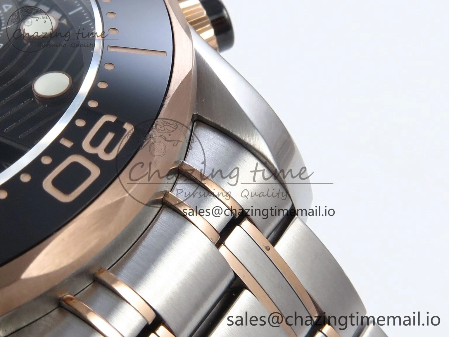 Seamaster 300m Chrono SS YG OMF 1:1 Best Edition Blue Dial on SS YG Bracelet A Cozy 7685