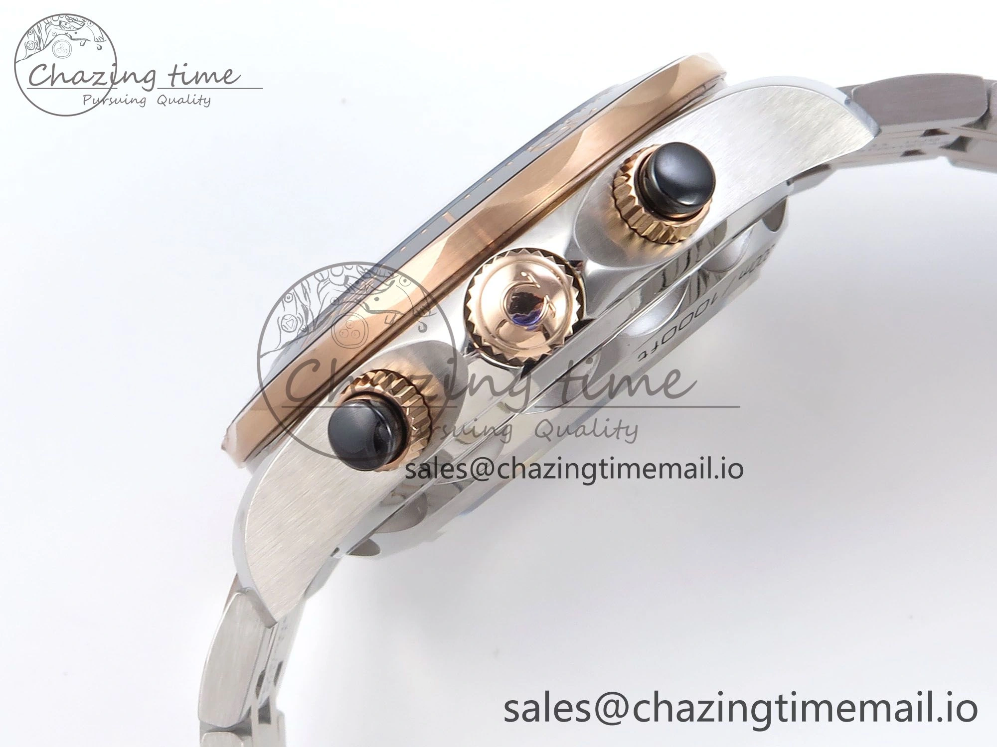 Seamaster 300m Chrono SS YG OMF 1:1 Best Edition Blue Dial on SS YG Bracelet A Cozy 7685