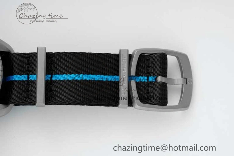 EyeCatching Seamaster 6000M Ultra Deep SS SBF 1:1 Best Edition Black Dial on Black Nylon Strap A8912 Super Clone 7818