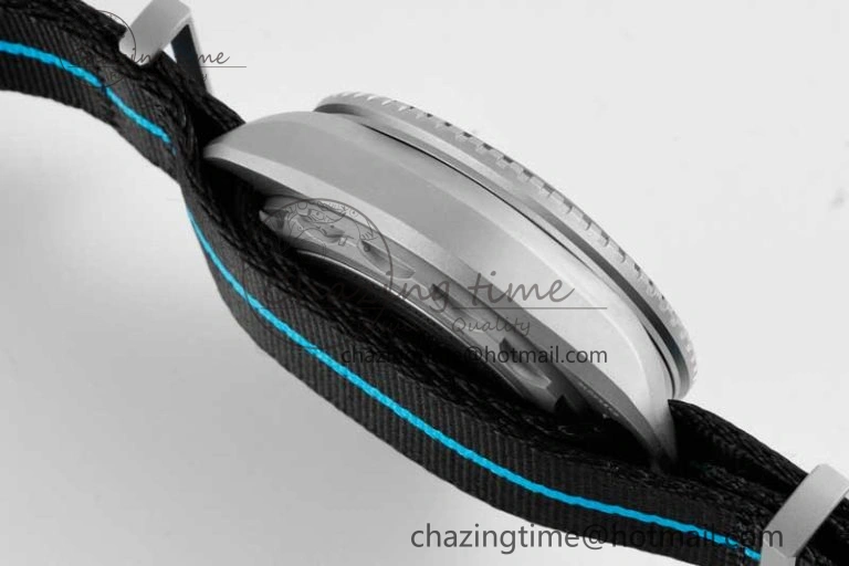 EyeCatching Seamaster 6000M Ultra Deep SS SBF 1:1 Best Edition Black Dial on Black Nylon Strap A8912 Super Clone 7818