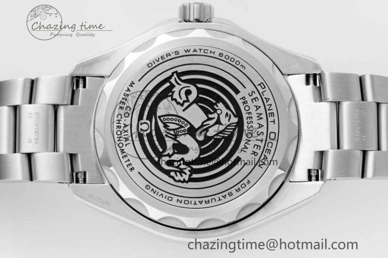Seamaster 6000M Ultra Deep SS SBF 1:1 Best Edition Deep Blue Dial on SS Bracelet A8912 Super Clone SunProtective 7816