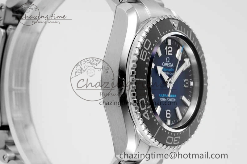Seamaster 6000M Ultra Deep SS SBF 1:1 Best Edition Deep Blue Dial on SS Bracelet A8912 Super Clone SunProtective 7816