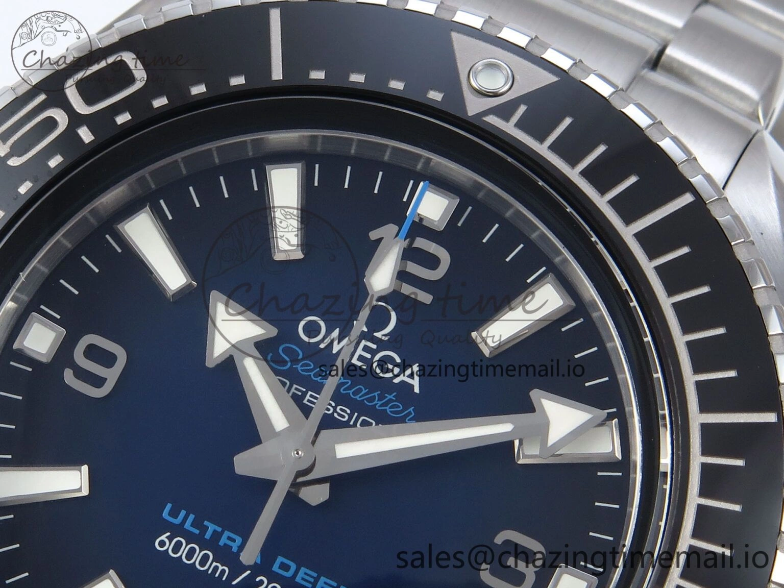 Seamaster 6000M Ultra Deep SS VRF 1:1 Best Edition Deep Blue Dial on SS Bracelet A8912 Super Clone EasyMatch 7689