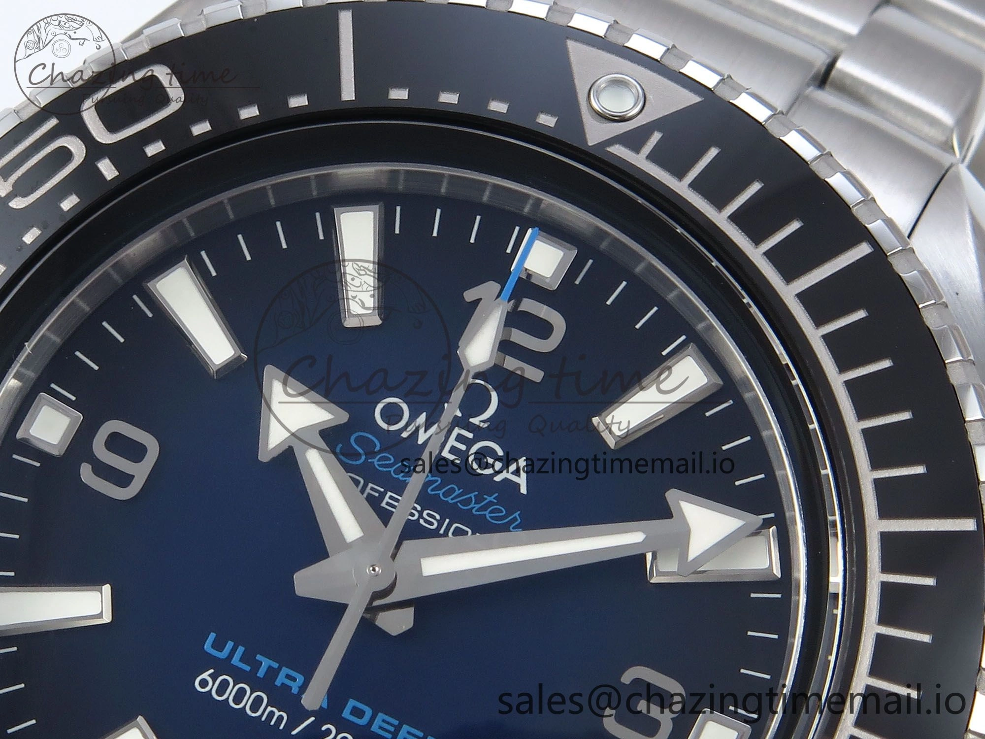 Seamaster 6000M Ultra Deep SS VRF 1:1 Best Edition Deep Blue Dial on SS Bracelet A8912 Super Clone EasyMatch 7689