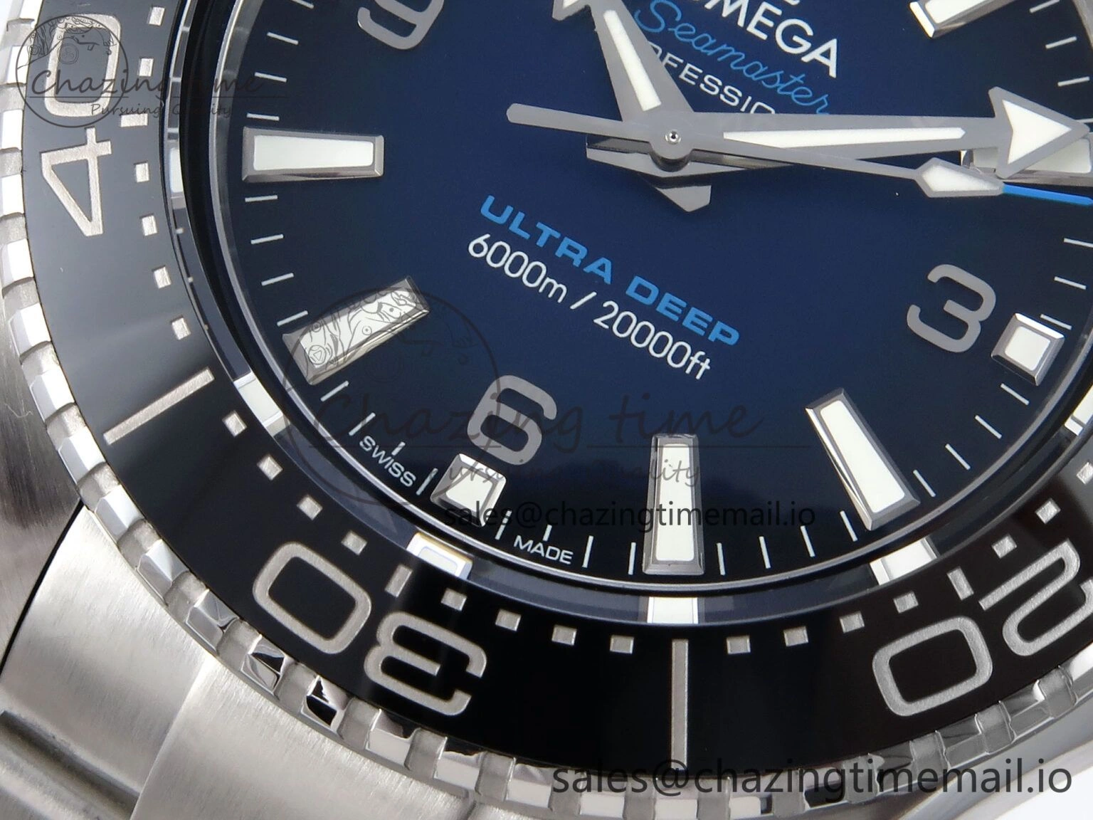 Seamaster 6000M Ultra Deep SS VRF 1:1 Best Edition Deep Blue Dial on SS Bracelet A8912 Super Clone EasyMatch 7689