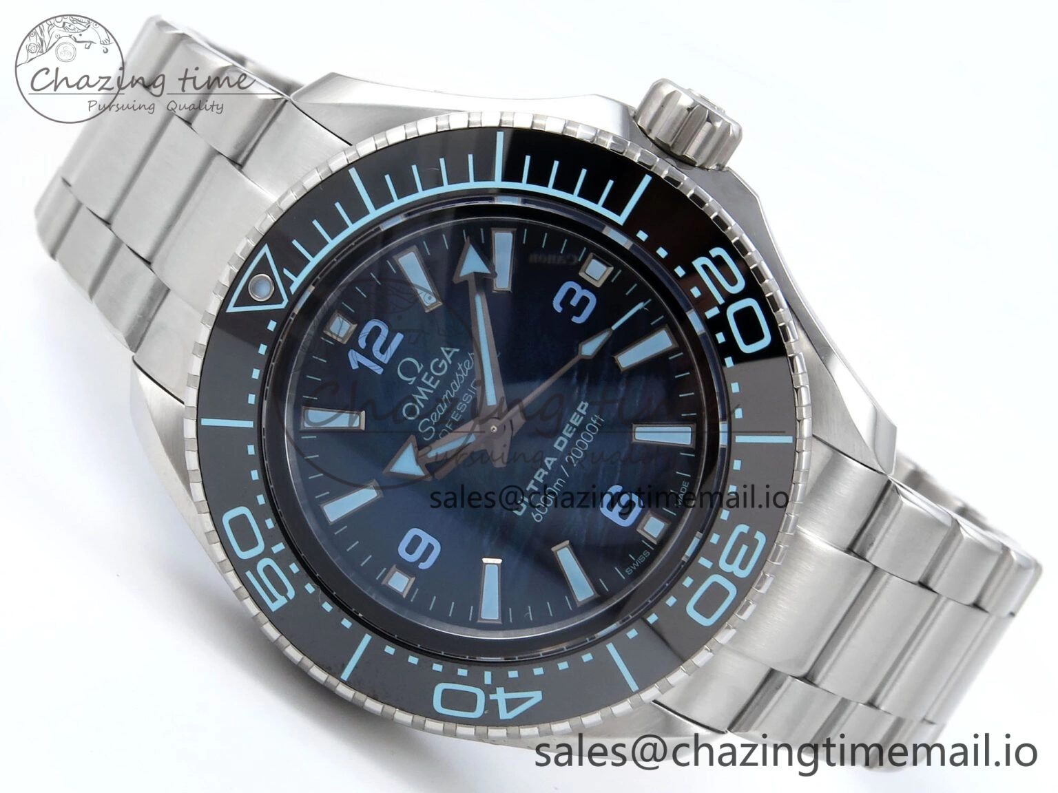 Seamaster 6000M Ultra Deep SS VRF 1:1 Best Edition Deep Sea Dial on SS Bracelet A8912 Super Clone EasyCare 7688