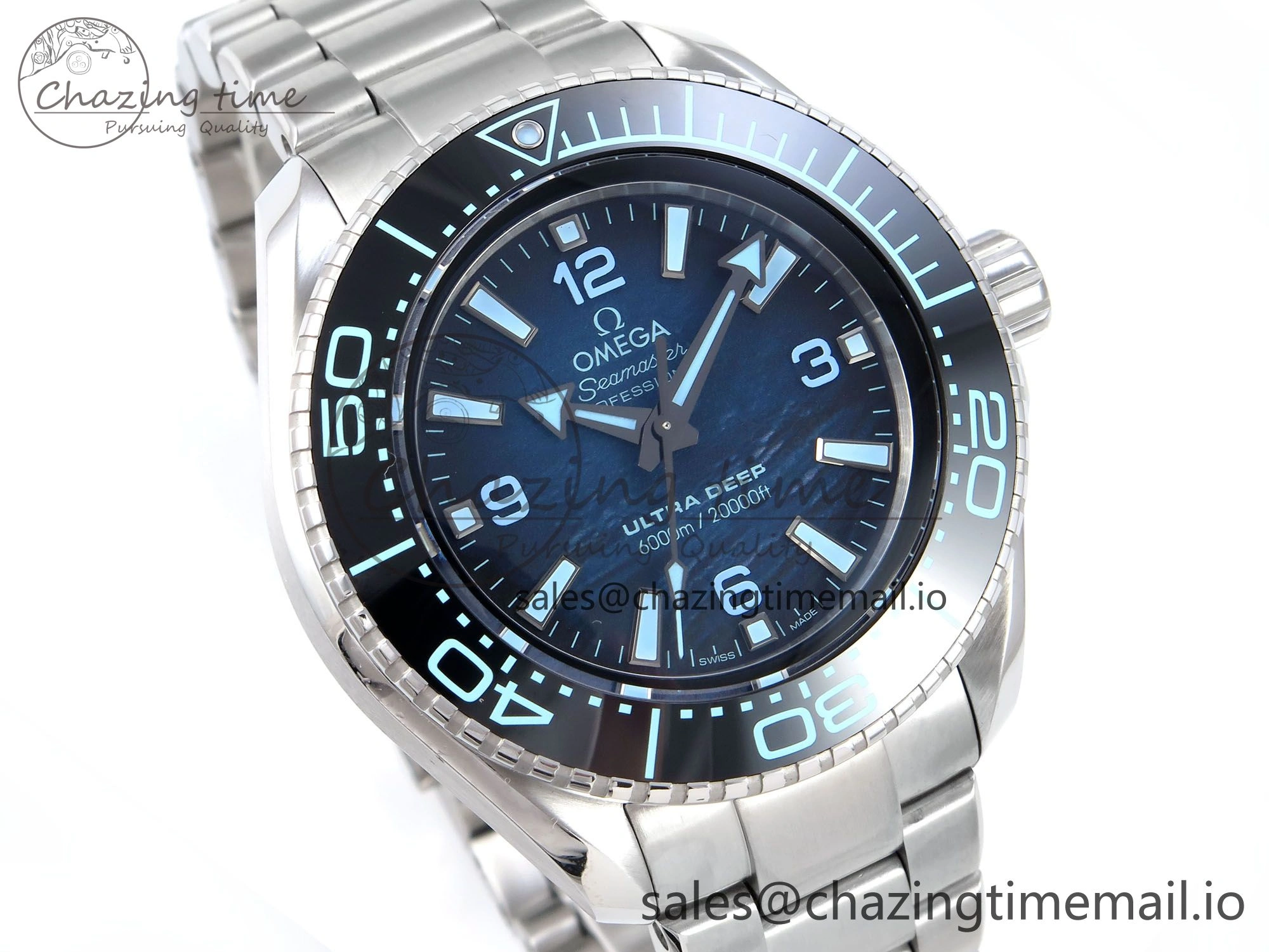 Seamaster 6000M Ultra Deep SS VRF 1:1 Best Edition Deep Sea Dial on SS Bracelet A8912 Super Clone EasyCare 7688