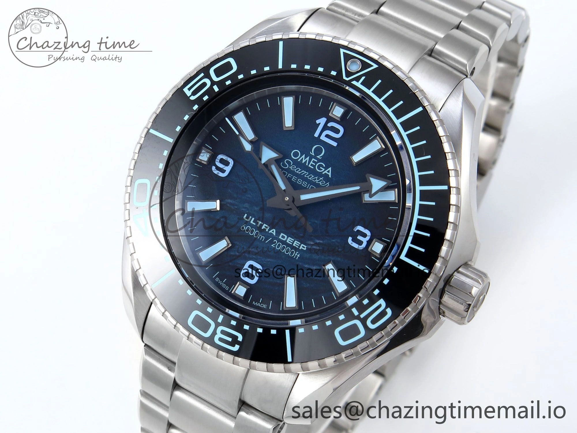 Seamaster 6000M Ultra Deep SS VRF 1:1 Best Edition Deep Sea Dial on SS Bracelet A8912 Super Clone EasyCare 7688