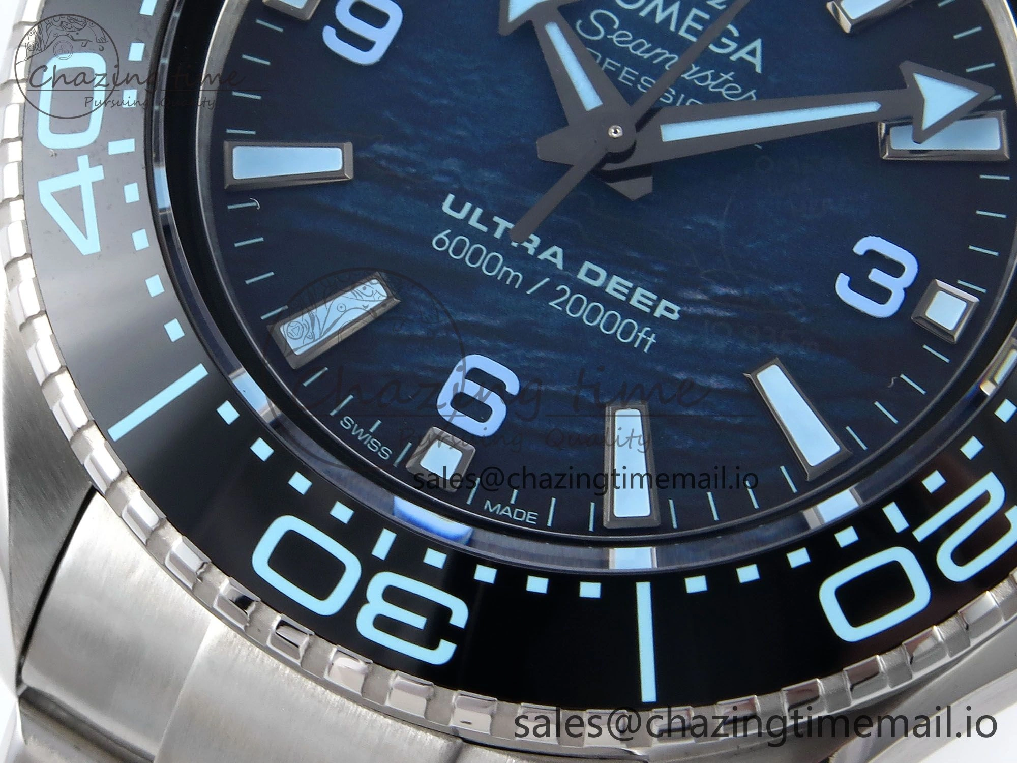 Seamaster 6000M Ultra Deep SS VRF 1:1 Best Edition Deep Sea Dial on SS Bracelet A8912 Super Clone EasyCare 7688