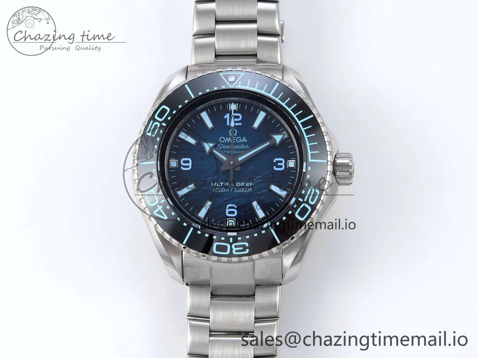 Seamaster 6000M Ultra Deep SS VRF 1:1 Best Edition Deep Sea Dial on SS Bracelet A8912 Super Clone EasyCare 7688