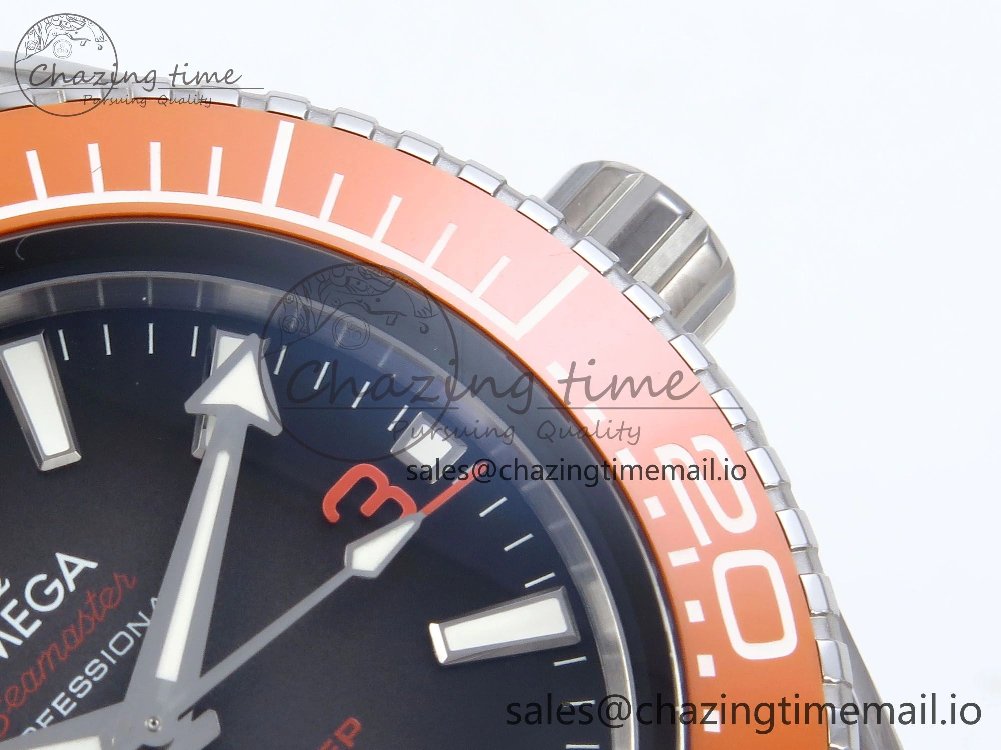 Elegant Seamaster 6000M Ultra Deep SS VRF 1:1 Best Edition Gray Dial Orange Bezel on SS Bracelet A8912 Super Clone 7687