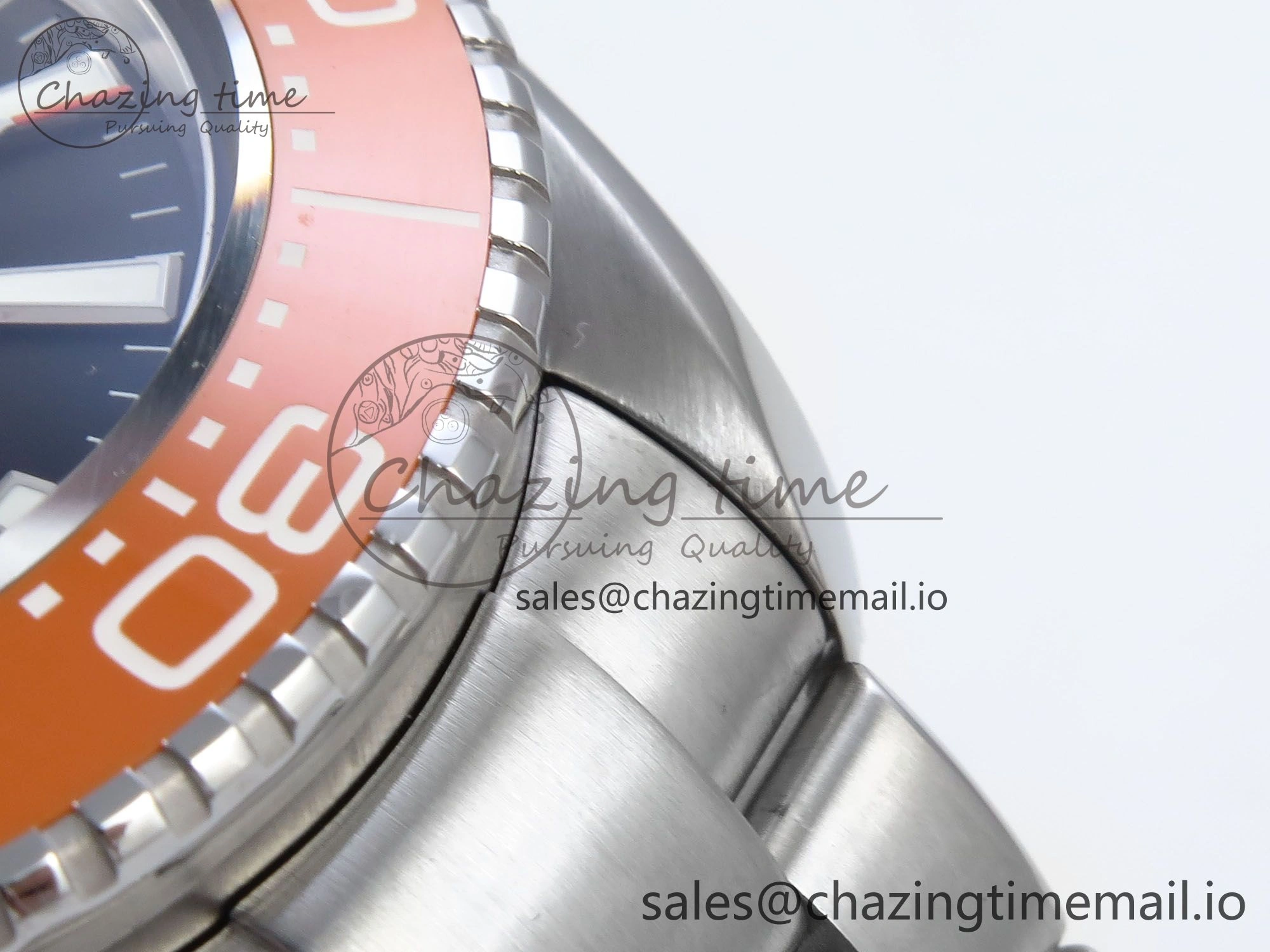 Elegant Seamaster 6000M Ultra Deep SS VRF 1:1 Best Edition Gray Dial Orange Bezel on SS Bracelet A8912 Super Clone 7687
