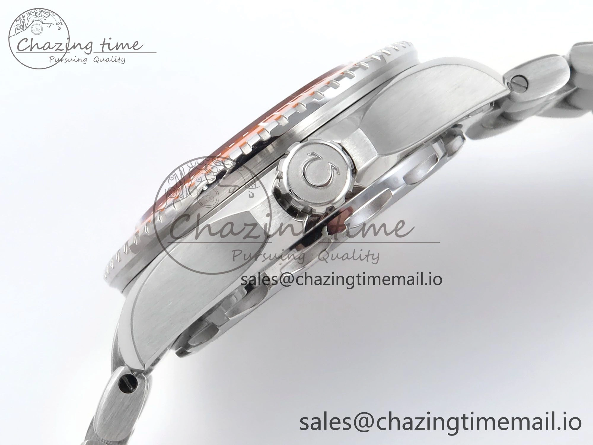 Elegant Seamaster 6000M Ultra Deep SS VRF 1:1 Best Edition Gray Dial Orange Bezel on SS Bracelet A8912 Super Clone 7687