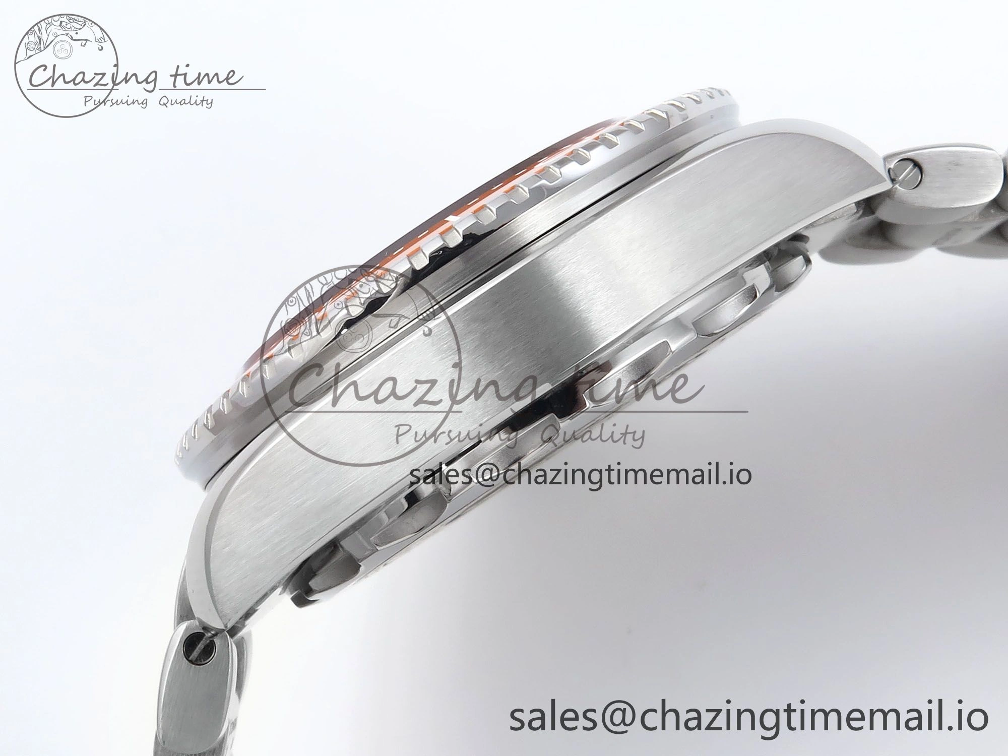 Elegant Seamaster 6000M Ultra Deep SS VRF 1:1 Best Edition Gray Dial Orange Bezel on SS Bracelet A8912 Super Clone 7687