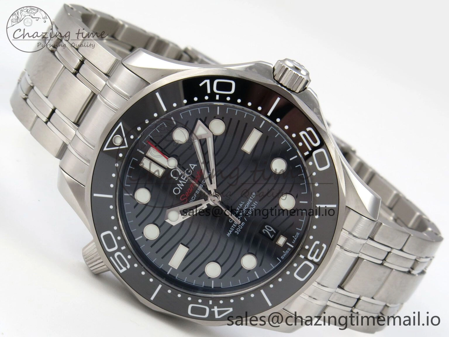 Seamaster Diver 300M Black Ceramic Bezel V4 VSF 1:1 Best Edition Black Dial On SS Bracelet Super Clone Asian Stylish 7653