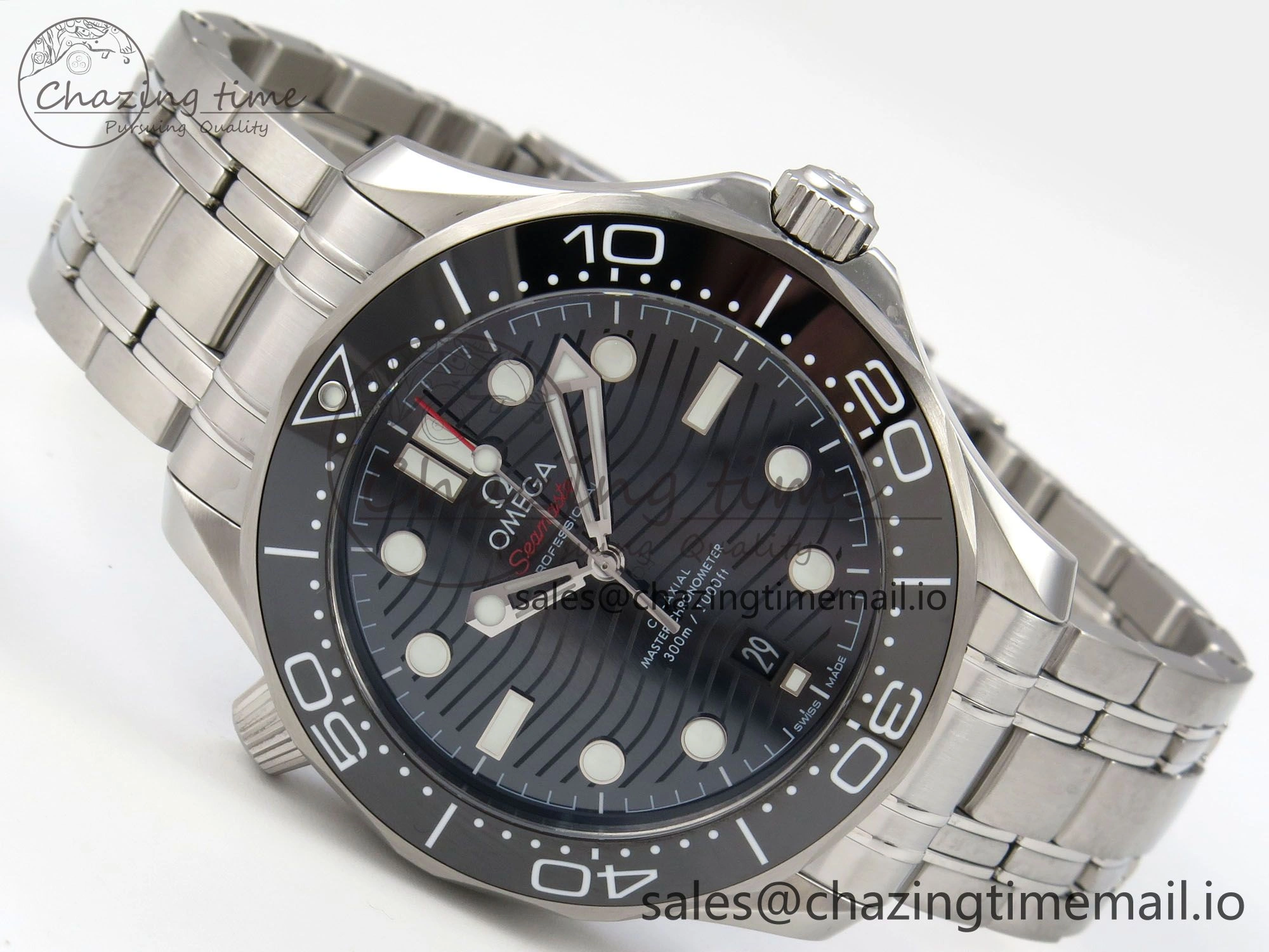 Seamaster Diver 300M Black Ceramic Bezel V4 VSF 1:1 Best Edition Black Dial On SS Bracelet Super Clone Asian Stylish 7653