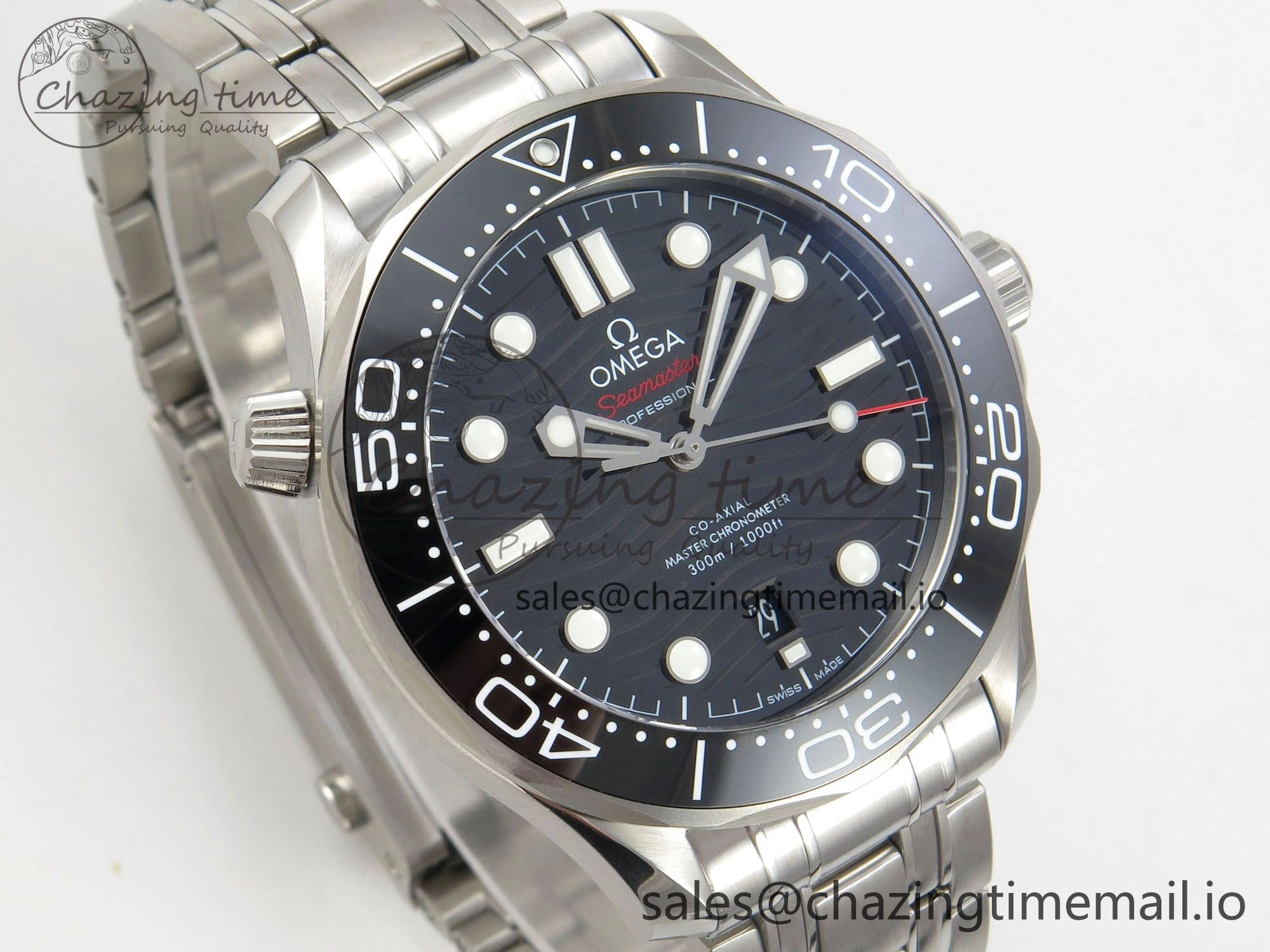Seamaster Diver 300M Black Ceramic Bezel V4 VSF 1:1 Best Edition Black Dial On SS Bracelet Super Clone Asian Stylish 7653