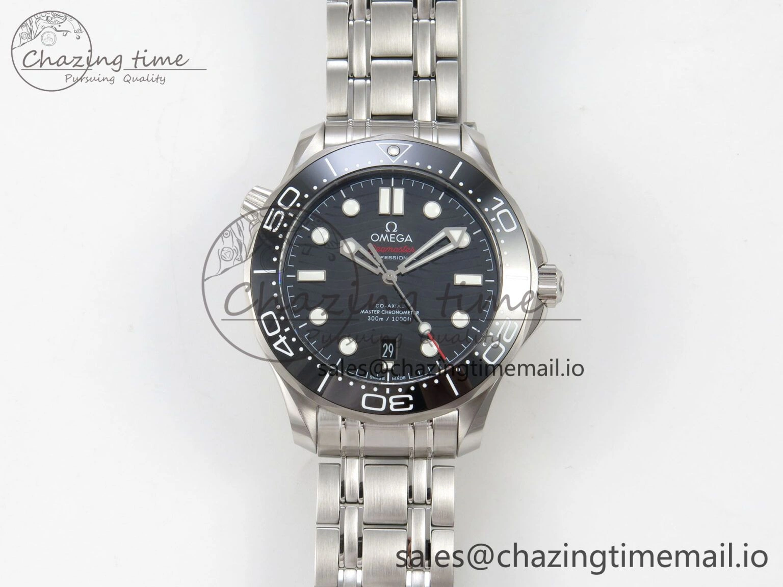Seamaster Diver 300M Black Ceramic Bezel V4 VSF 1:1 Best Edition Black Dial On SS Bracelet Super Clone Asian Stylish 7653